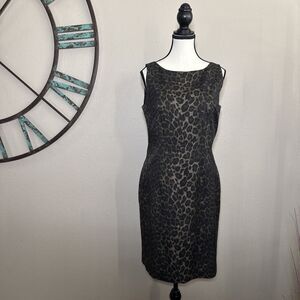 Ann Taylor Dress 12P Petite NWT ($148) Animal Print Sleeveless Sheath